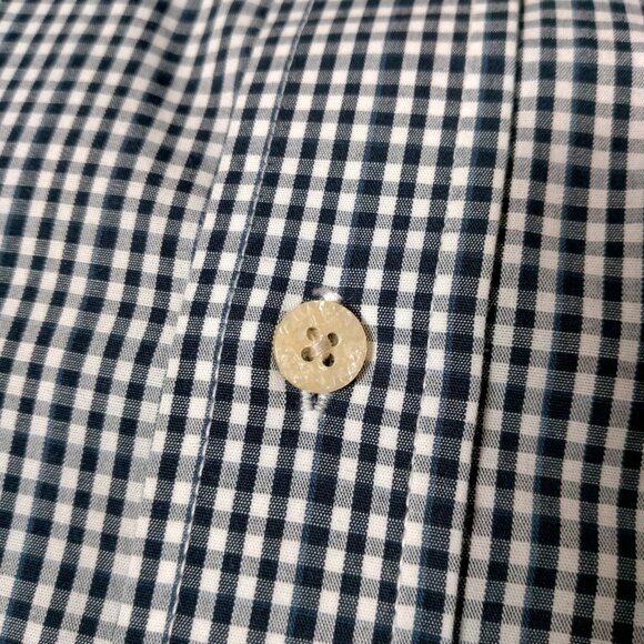 WVU Mountaineers Shirt Men L Button Down Blue Gingham West Virginia University - Picture 13 of 15